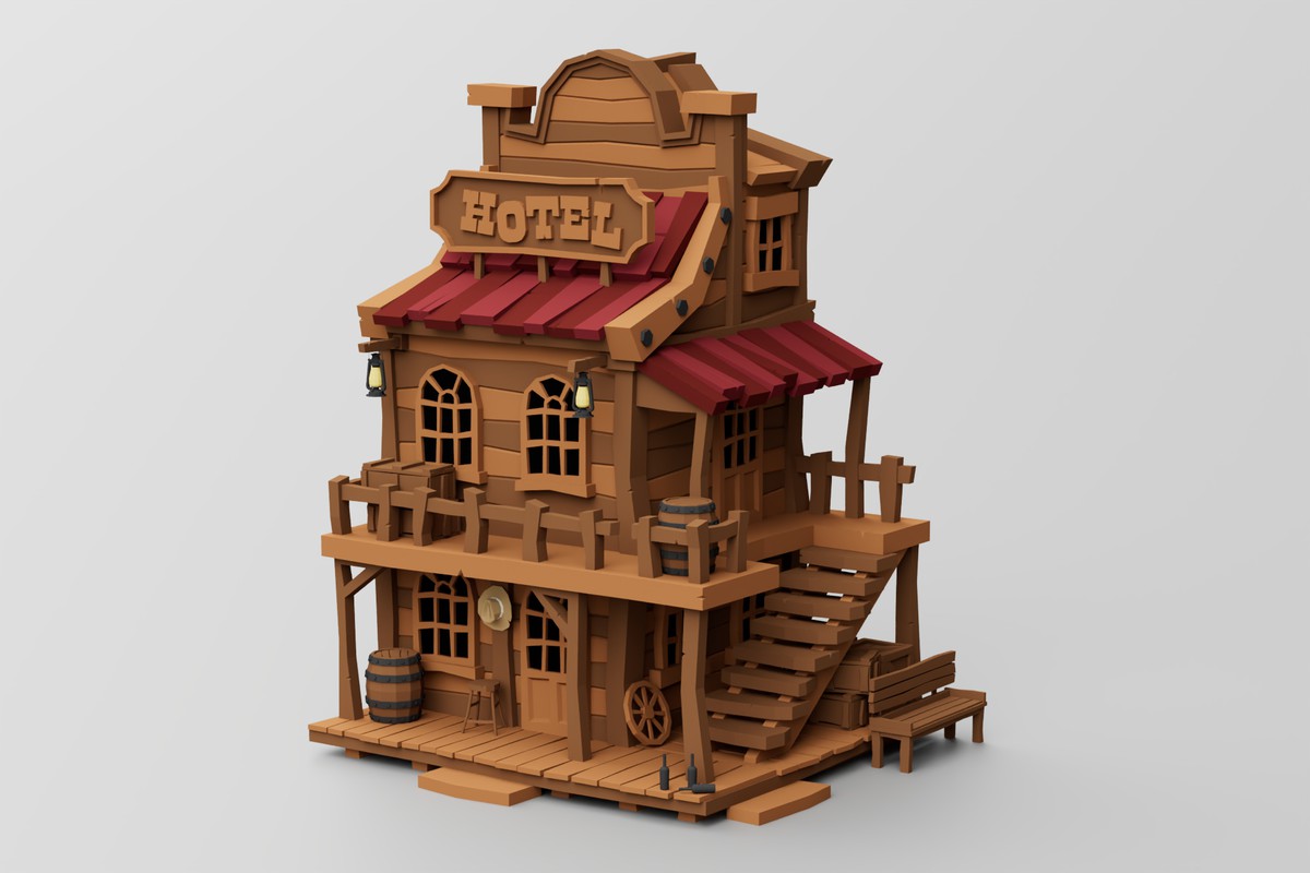 12 Wild West Buildings Pack