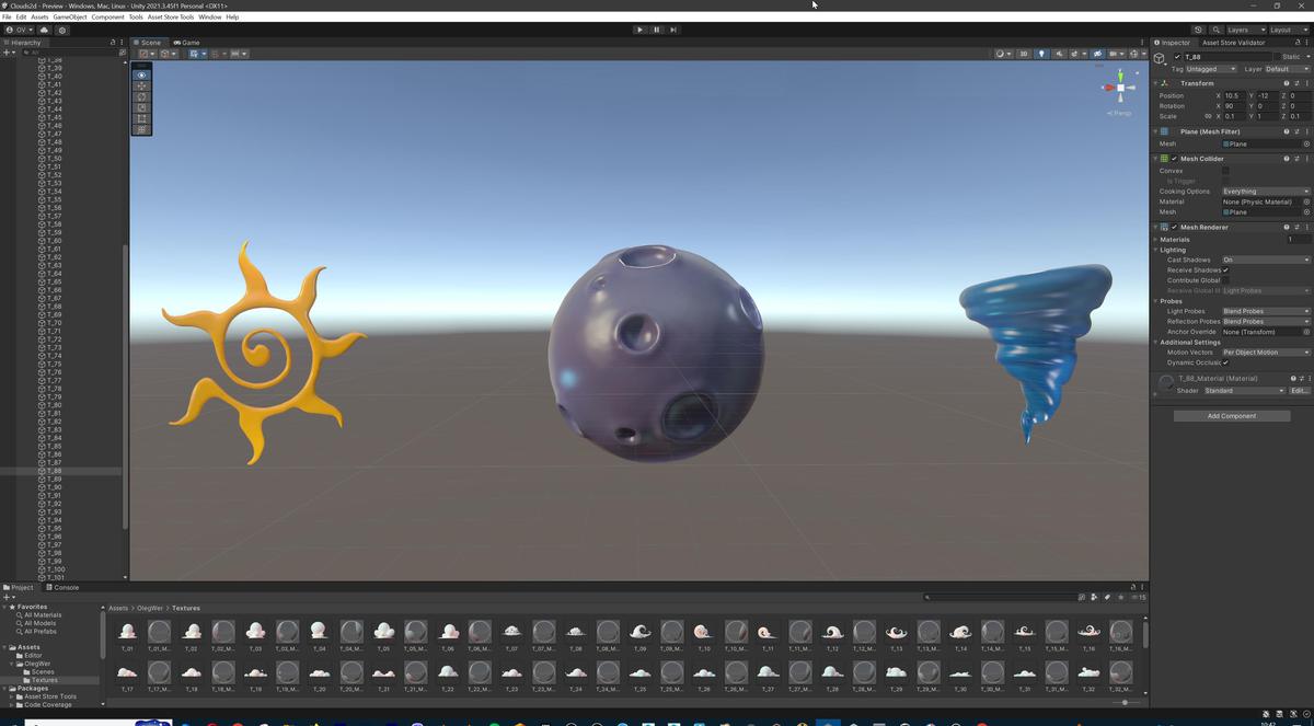 Stylized Cartoon Clouds and Weather Icons Pack (111 2K PNG Textures with Alpha)