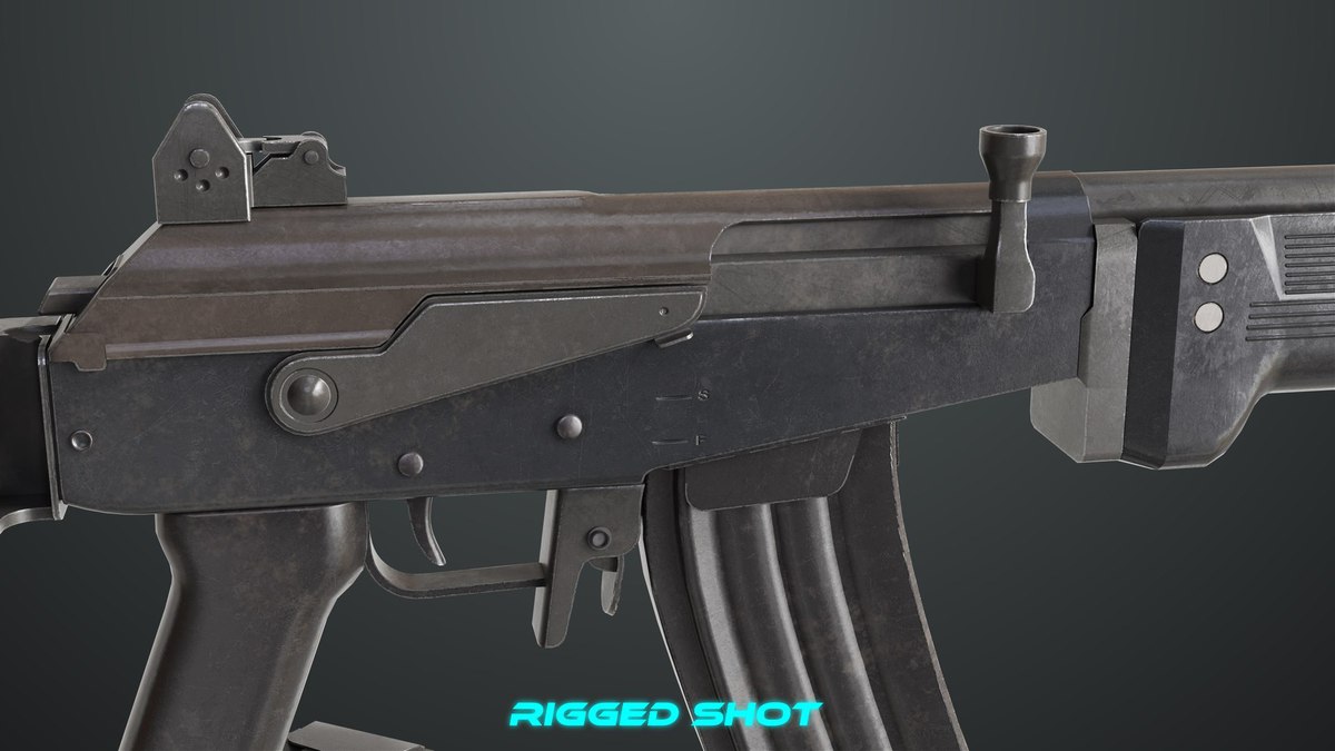 Machine Gun 13 Metal URP HDRP Textures
