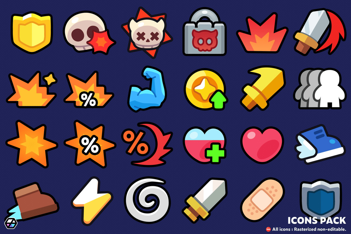 2D Icons - Casual Icon Pack
