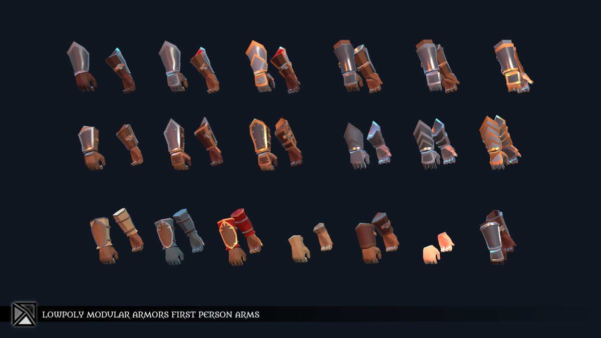 Lowpoly Modular Armors - First Person Arms - MEDIEVAL FANTASY SERIES