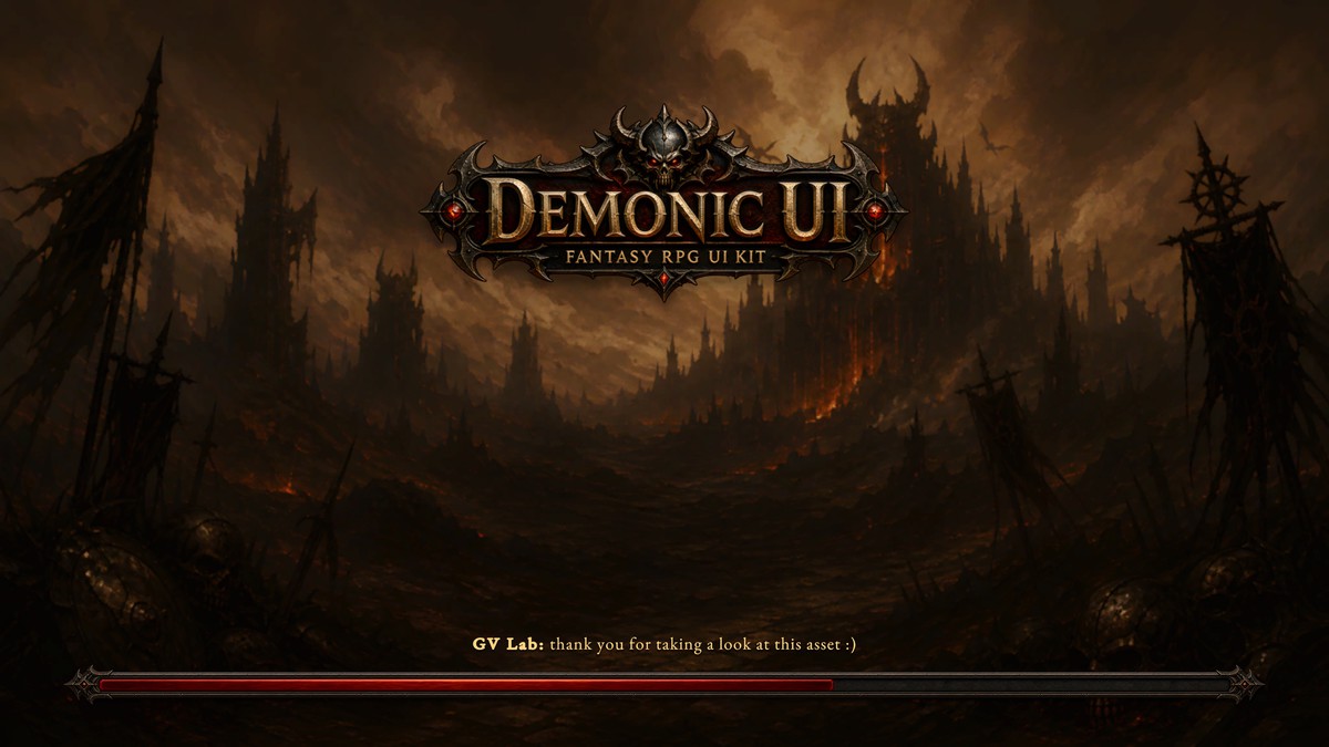 Demonic UI - Fantasy RPG UI Kit