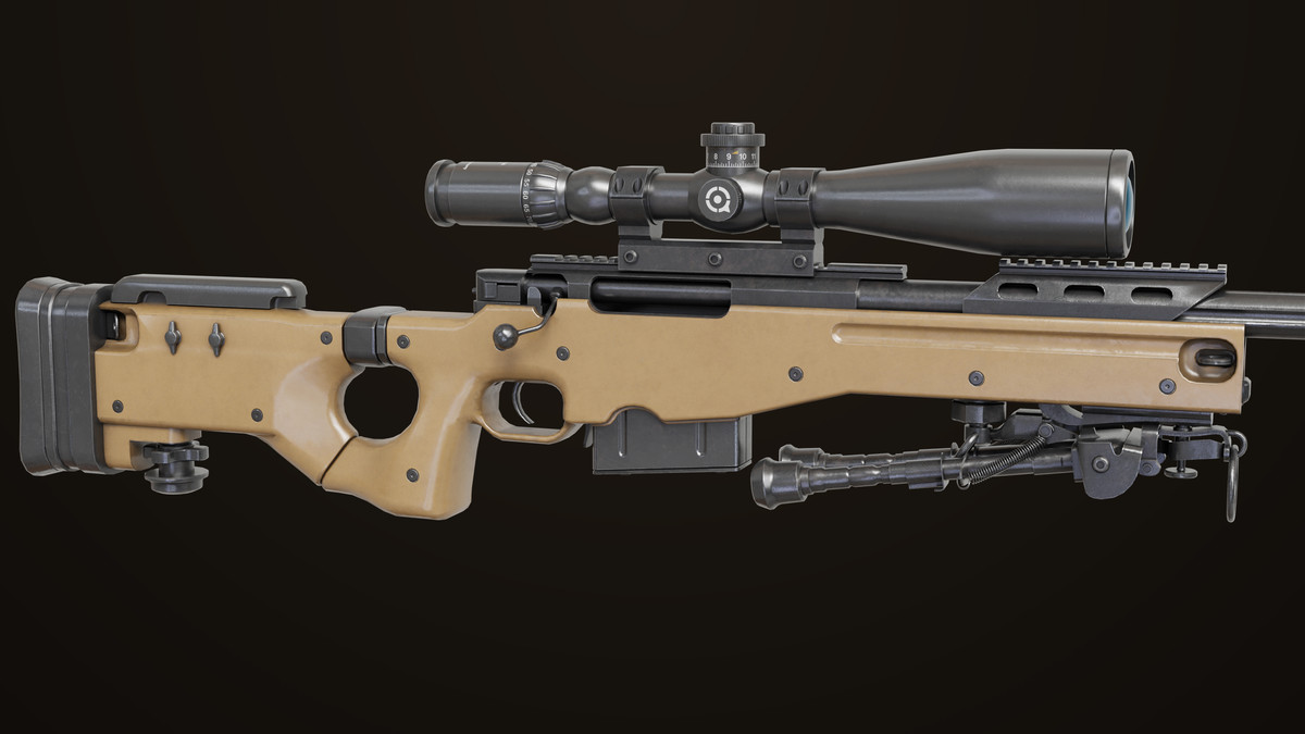 Sniper Rifle 03 Sandal URP HDRP Textures