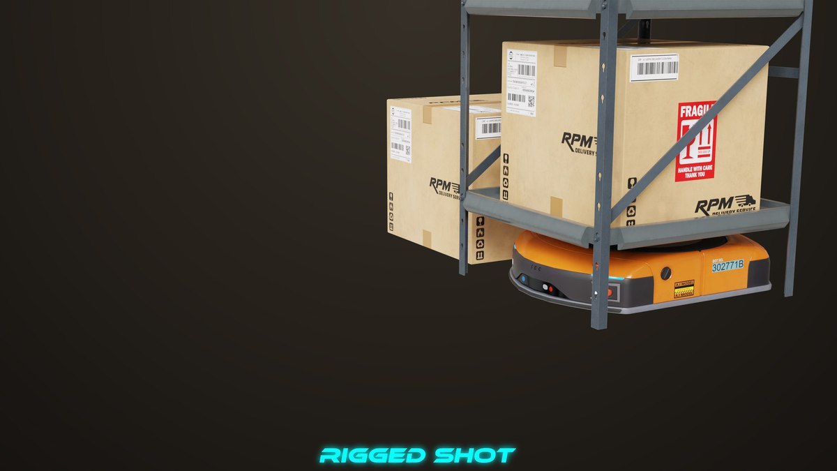 Warehouse Orange Robot Generic URP HDRP Textures