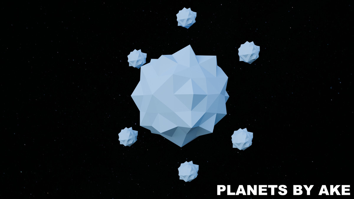 Low Poly Planets by Ake