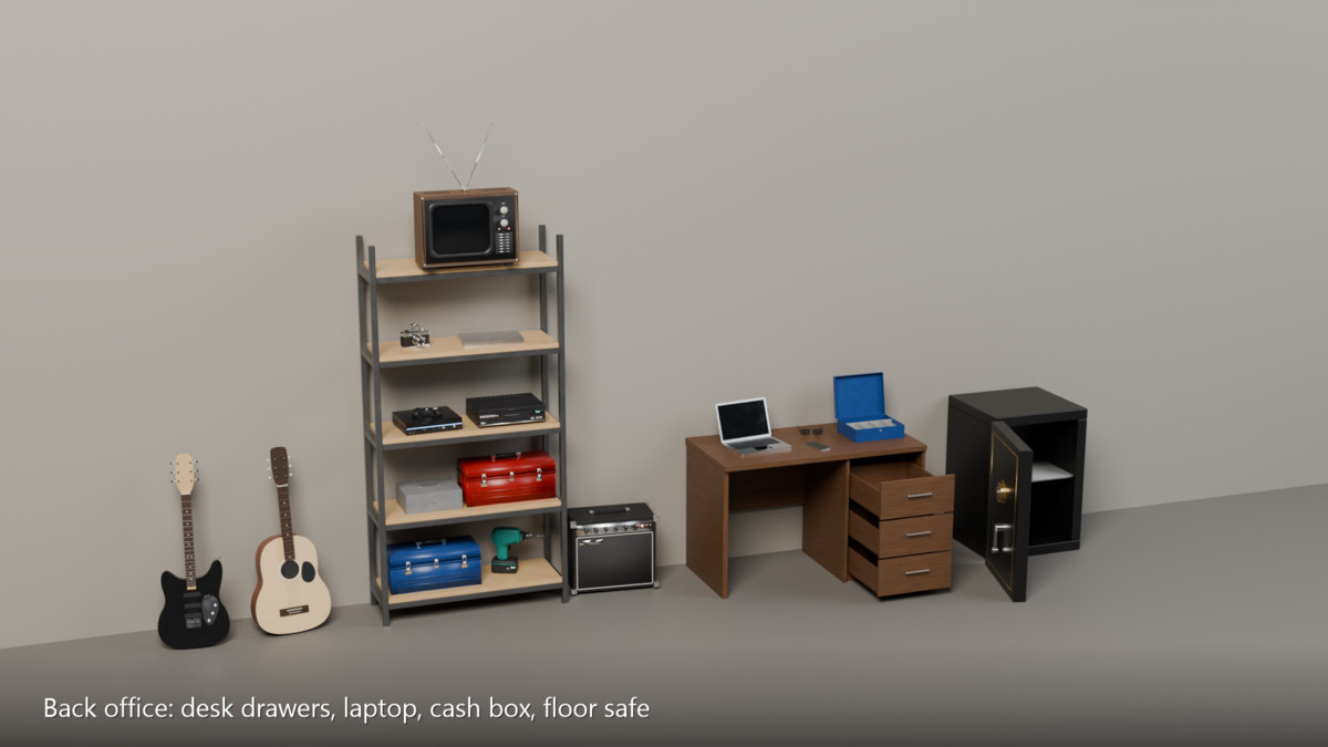 Pawn Shop Kit: Interactive Props & Modular Room
