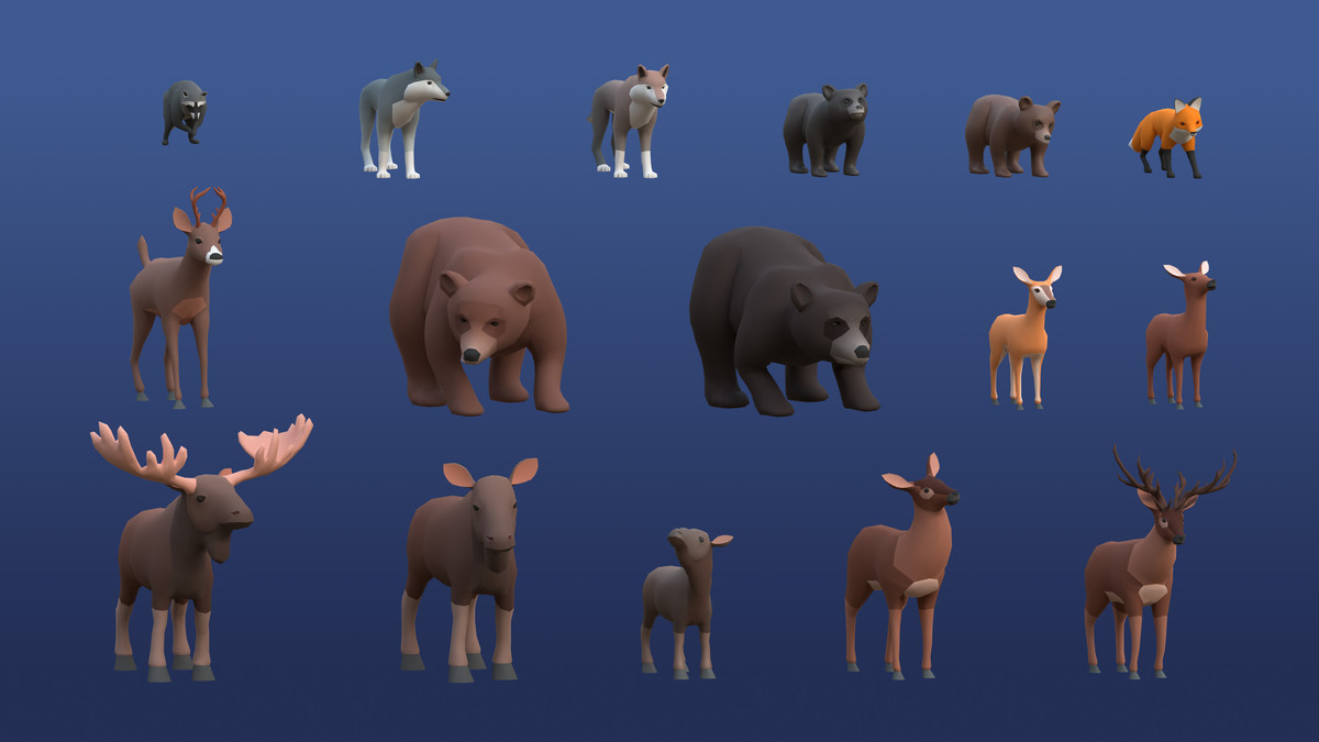 Animals - Low Poly 3D Models Pack