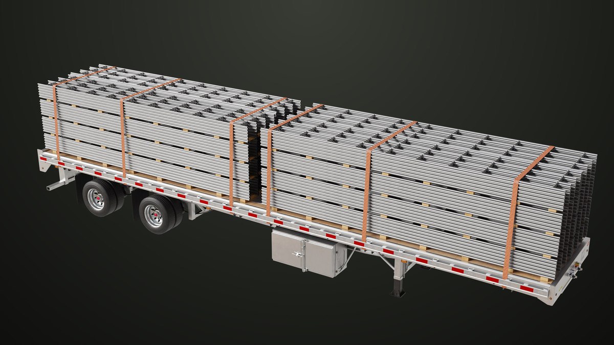 Heavy Truck 04 Flatbed Load Trailer URP HDRP Textures