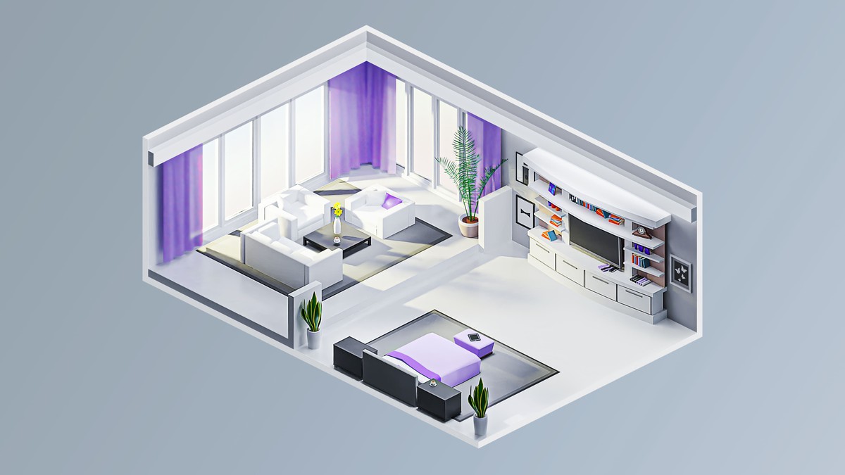 Interior 7 - Low Poly 3D Models Pack
