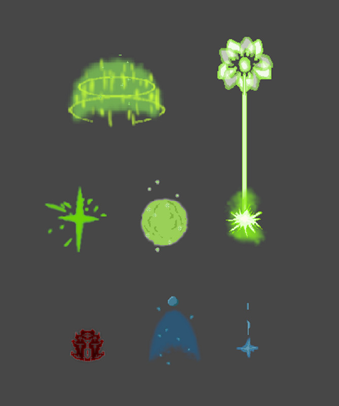 2D Pixel Character Pack – Wizard Class + Skill Effects