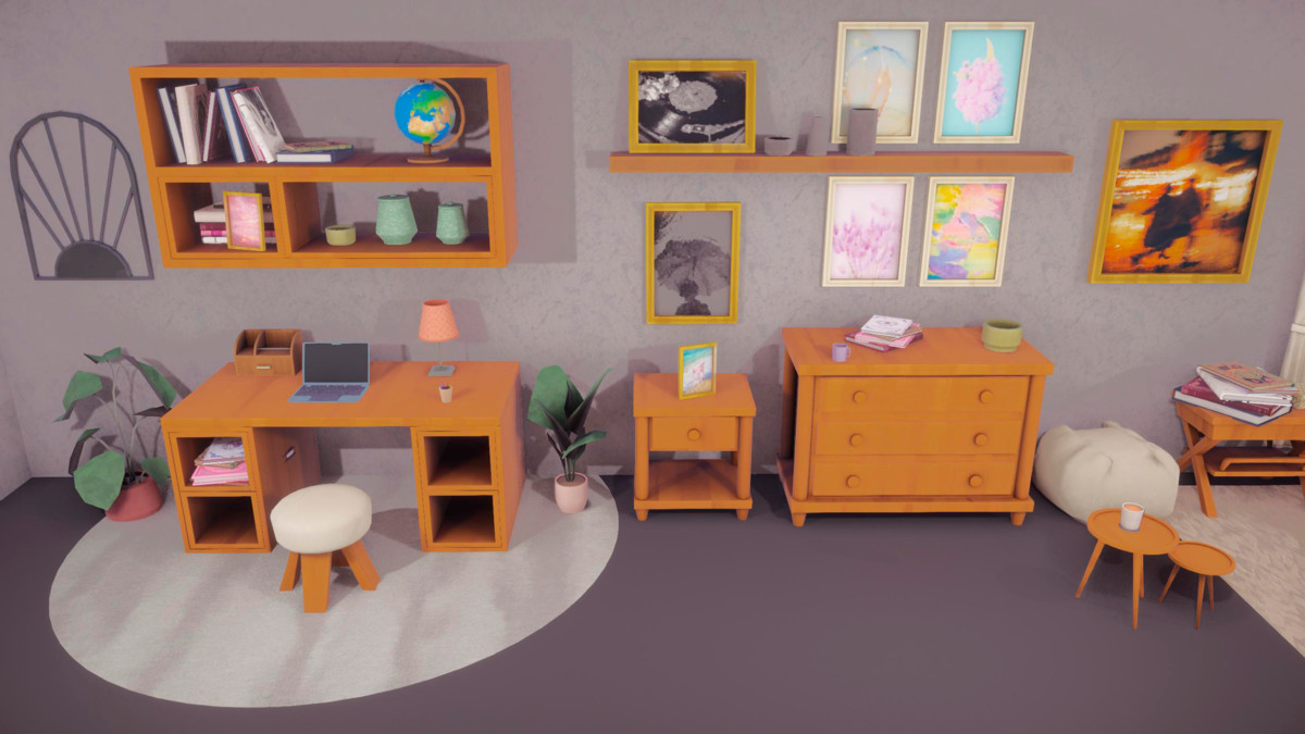 LowPoly Bedroom Stylized - PBR Interior Kit (URP/Built-In/HDRP)