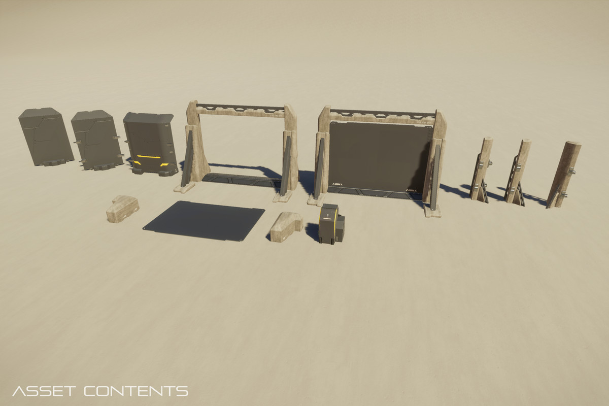 Frontier - Sci-Fi Modular Outpost Walls & Gate