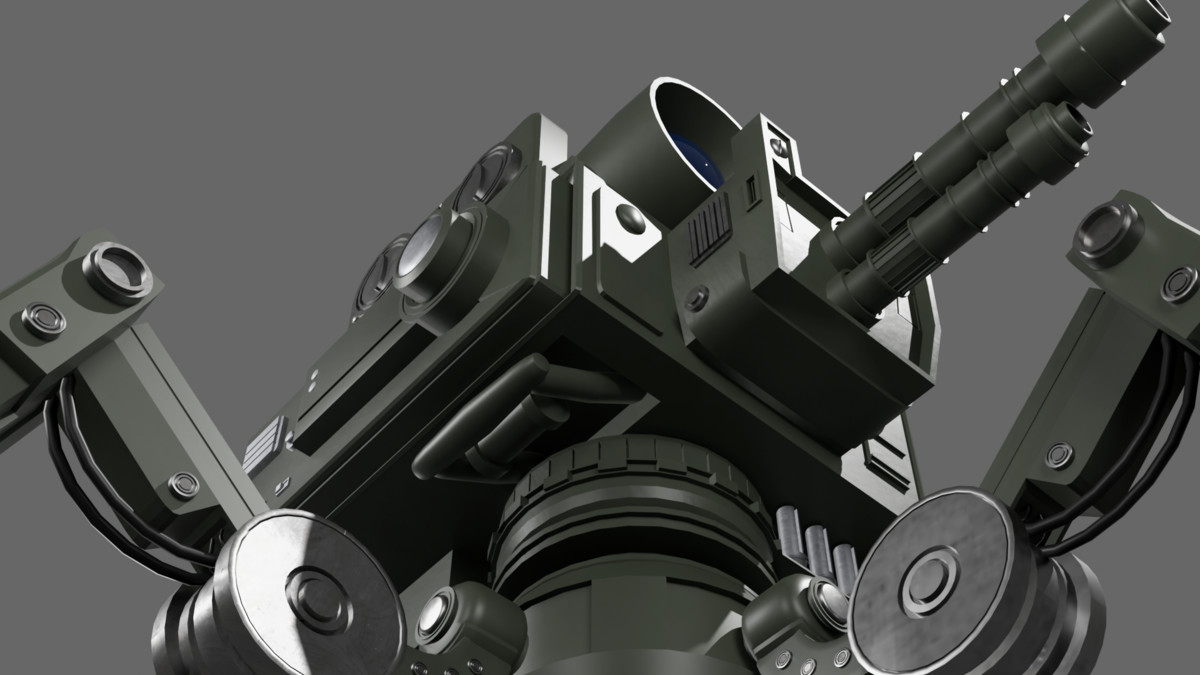 Quad-Leg Military Turret