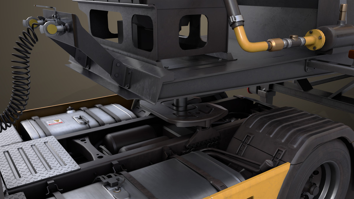 Chassis 06 Cement Trailer 01 Yellow