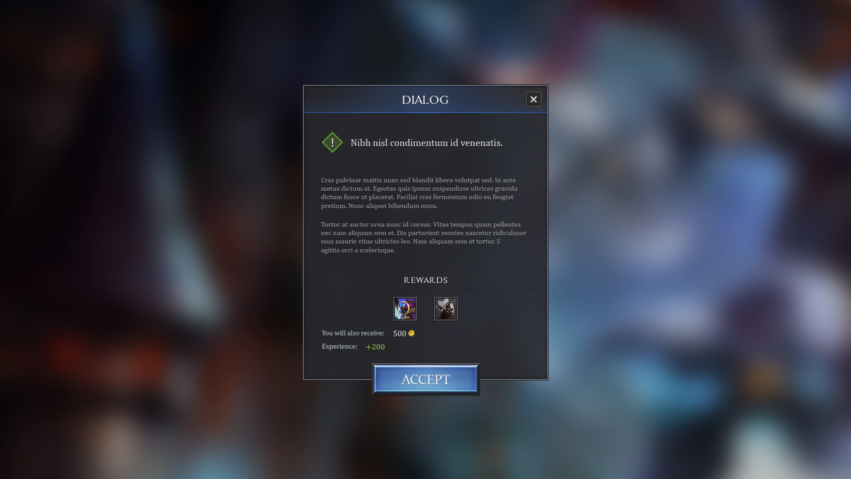 RPG & MMO One - PC and Mobile UI