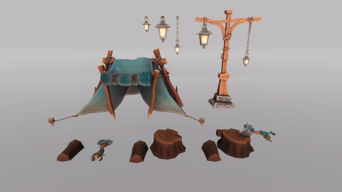 Stylized Cozy Campfire - Asset Pack