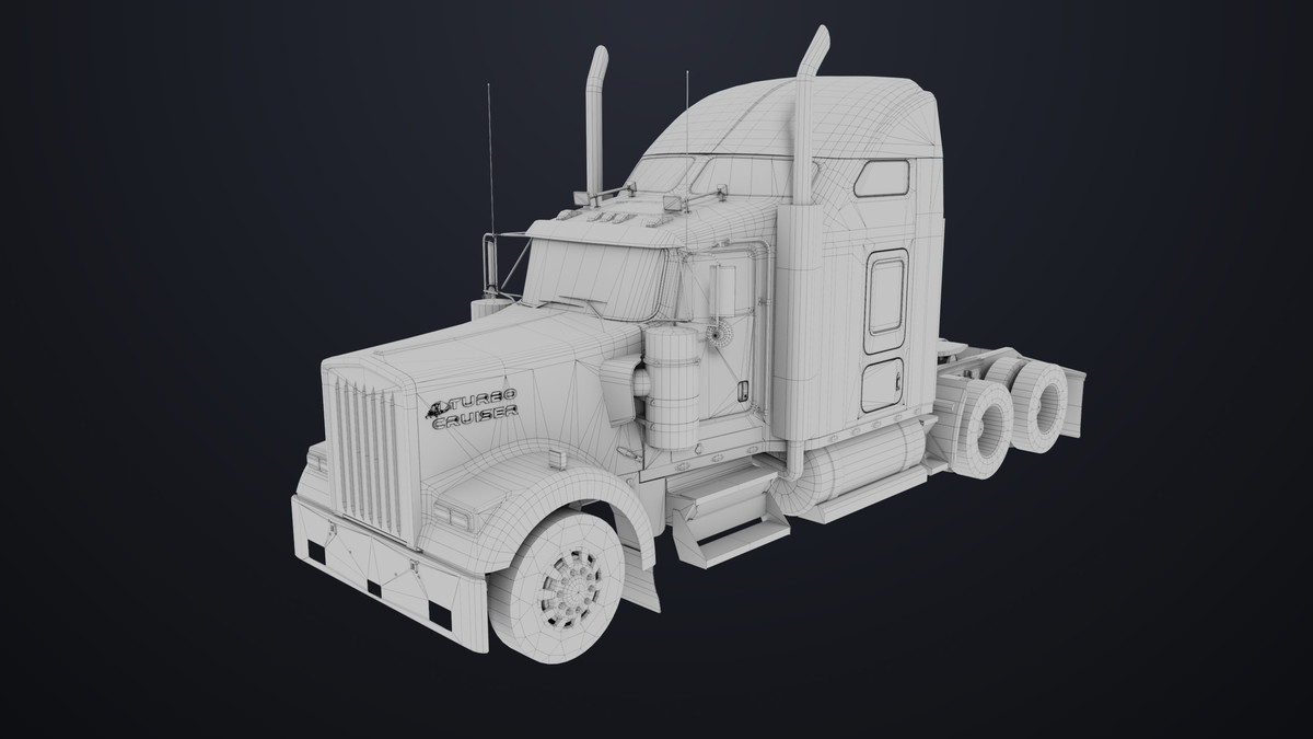 Truck Chassis 02 Generic Black URP HDRP Textures