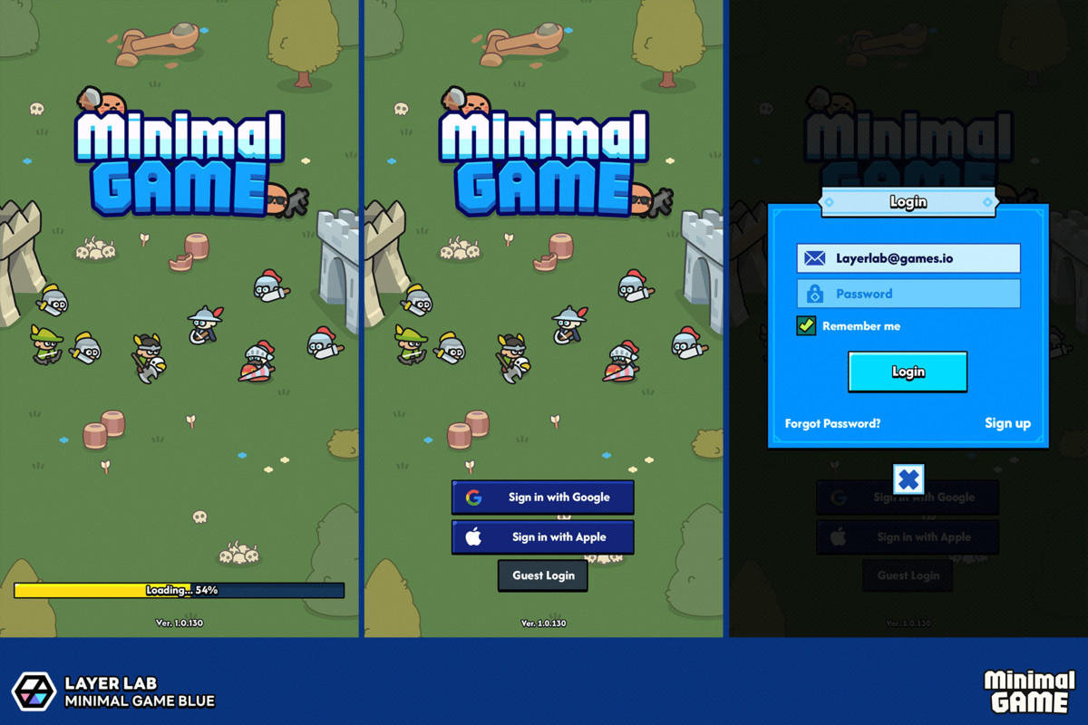 GUI Pro - Minimal Game Blue(+PSD)