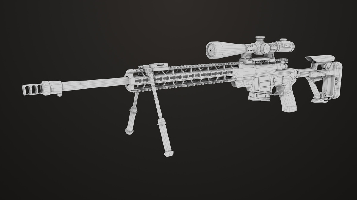 Sniper Rifle 04 Sandal URP HDRP Textures