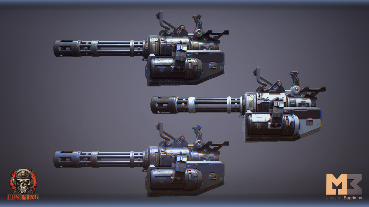 FPS Sci-Fi Hands Two Gatlings