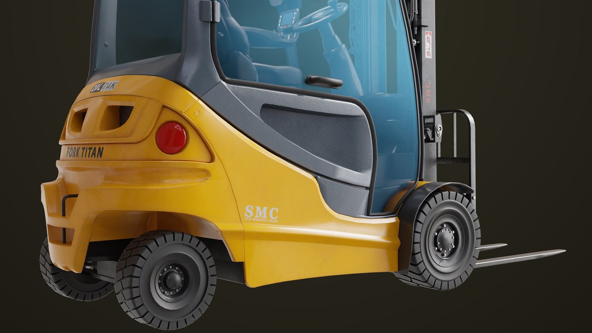 Forklift Truck 01 Yellow URP HDRP Textures