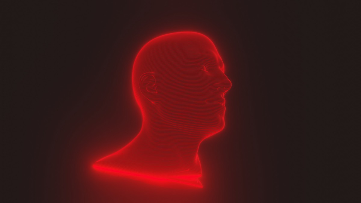 Sci-Fi Red Hologram Male Female Heads 3D Model Pack - Animated, Blend Shapes
