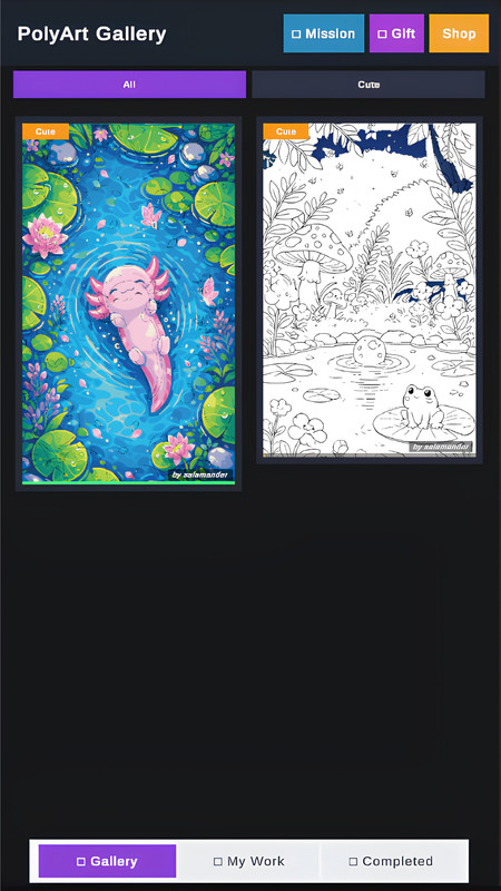 polyart - coloring by number
