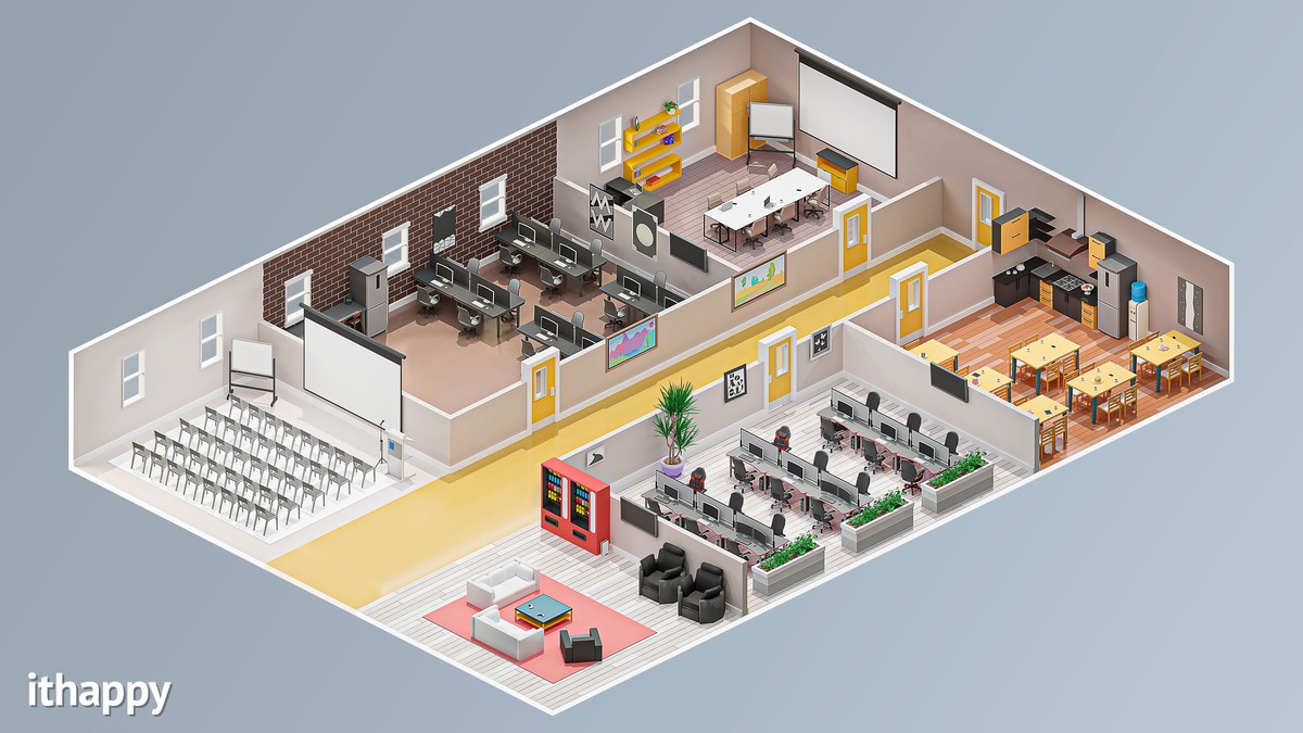 Office 2 - Low Poly 3D Models Pack