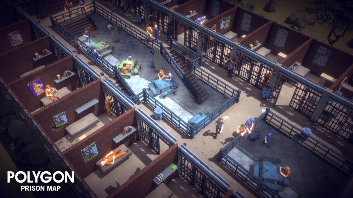 POLYGON - Prison Map by Synty