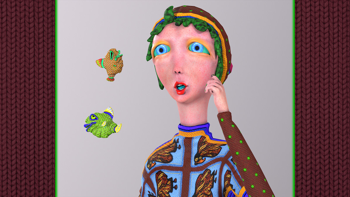 Funky Cartoon Woman - Cutsy