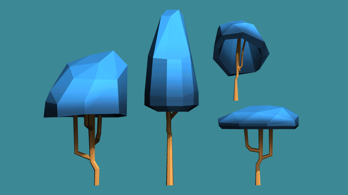 Low Poly Stylized Tiny Forest
