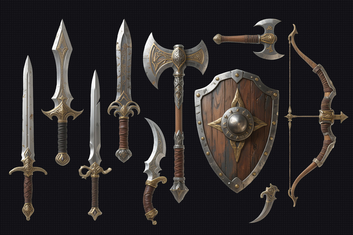 Viking Pirate Style Weapon Icons