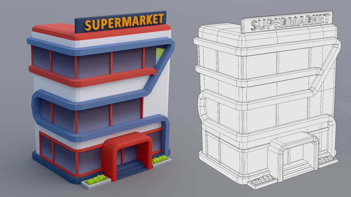 30 Low-Poly Urban Buildings Collection