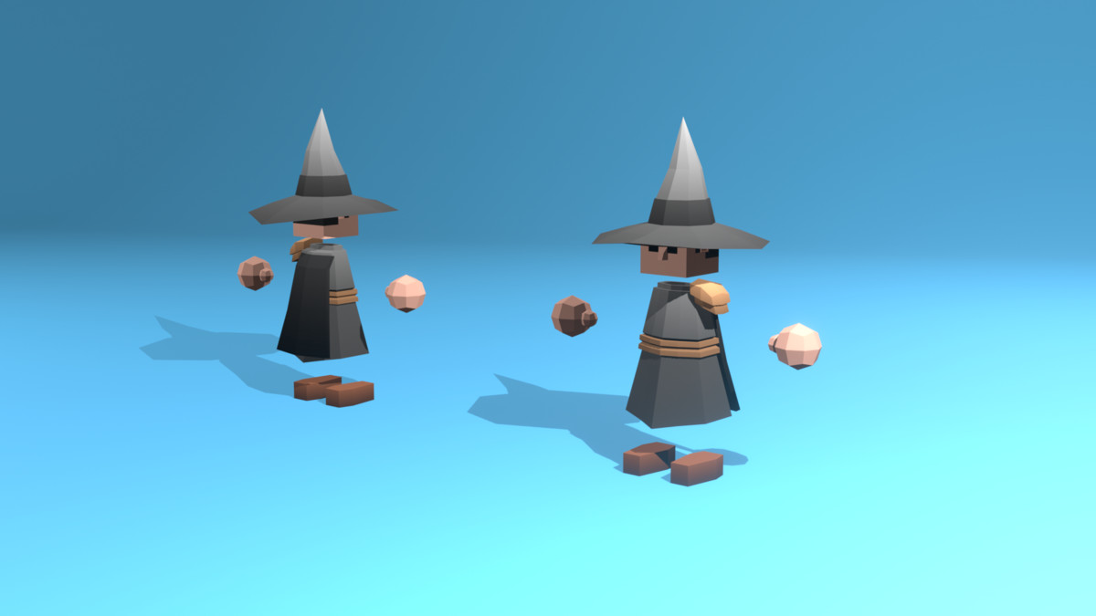 Low Poly Cubic Character - By Shokubutsu
