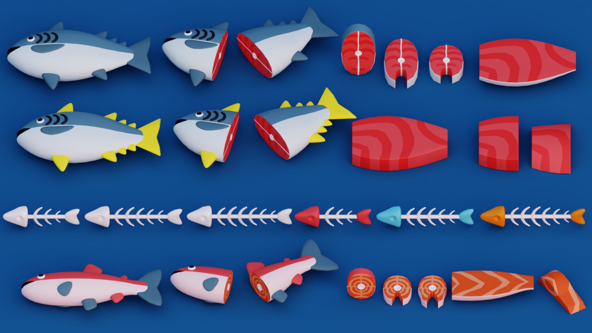 Cartoon Fish & Seafood Pack