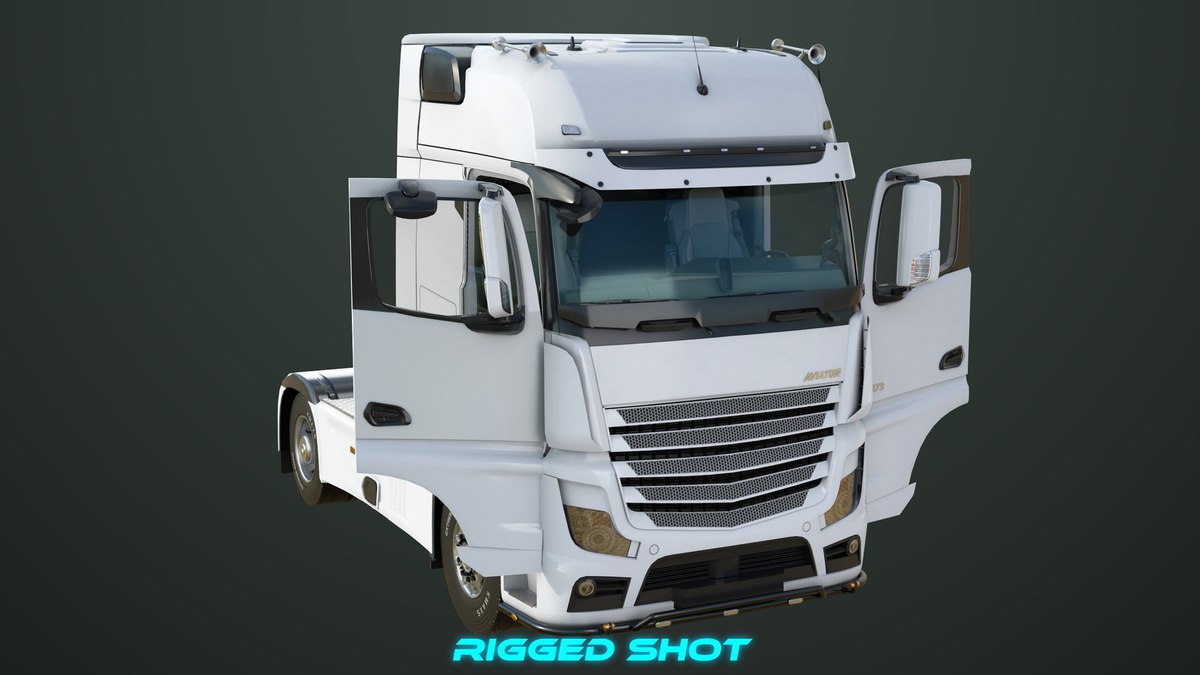 Heavy Truck Chassis 03 With Interior URP HDRP Textures