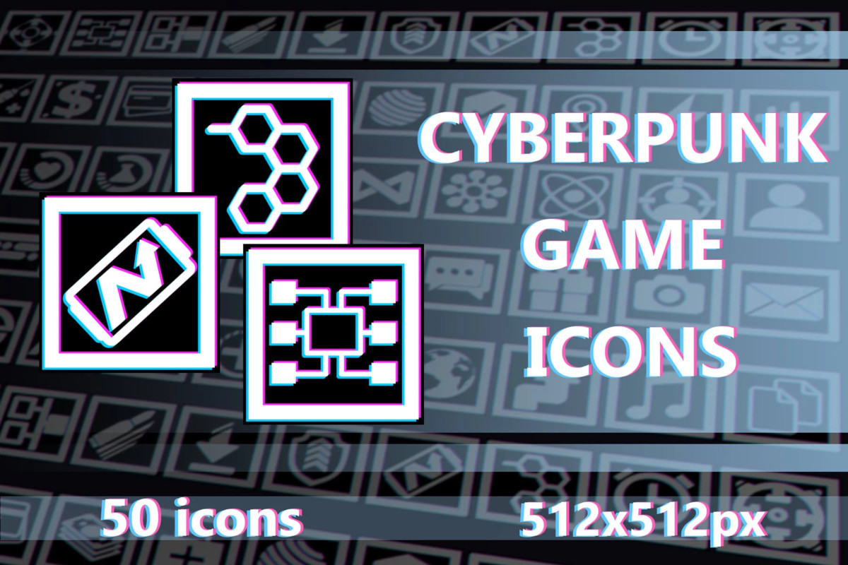 2700 Cyberpunk RPG Icons Pack