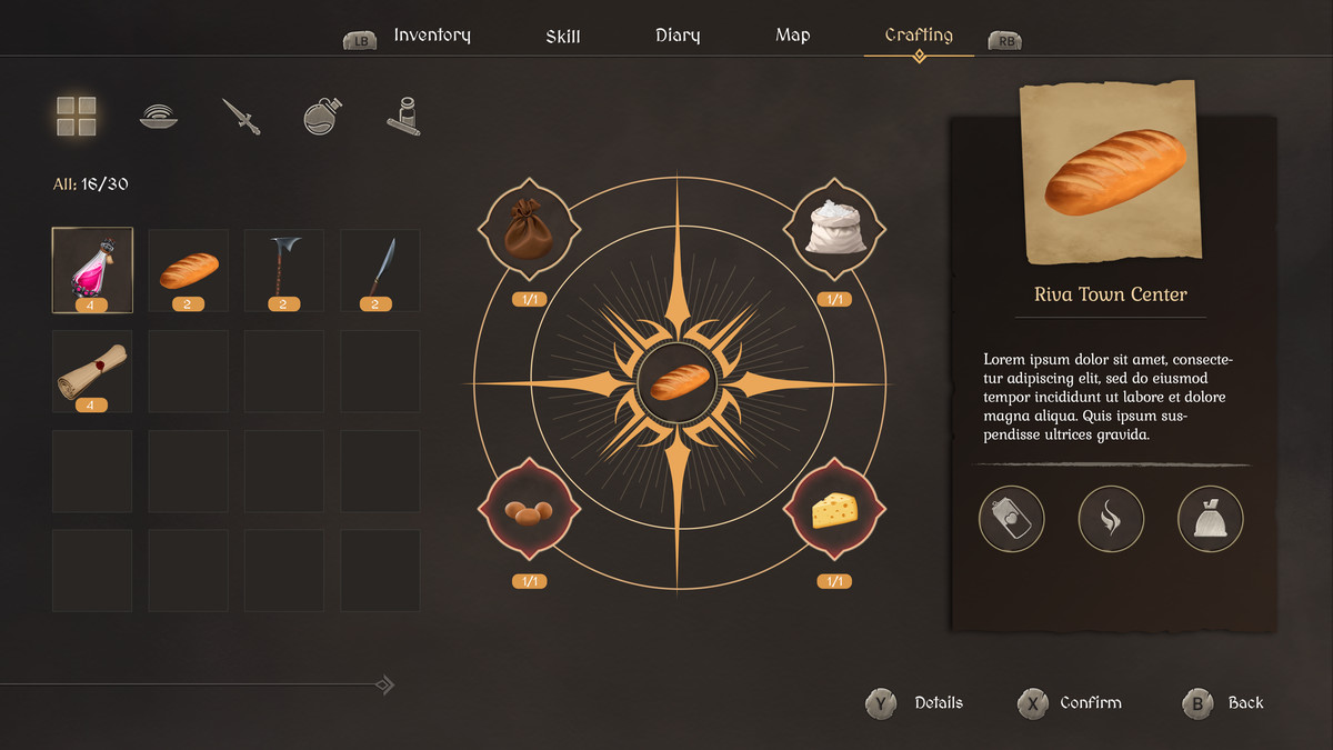 Fantasy RPG GUI