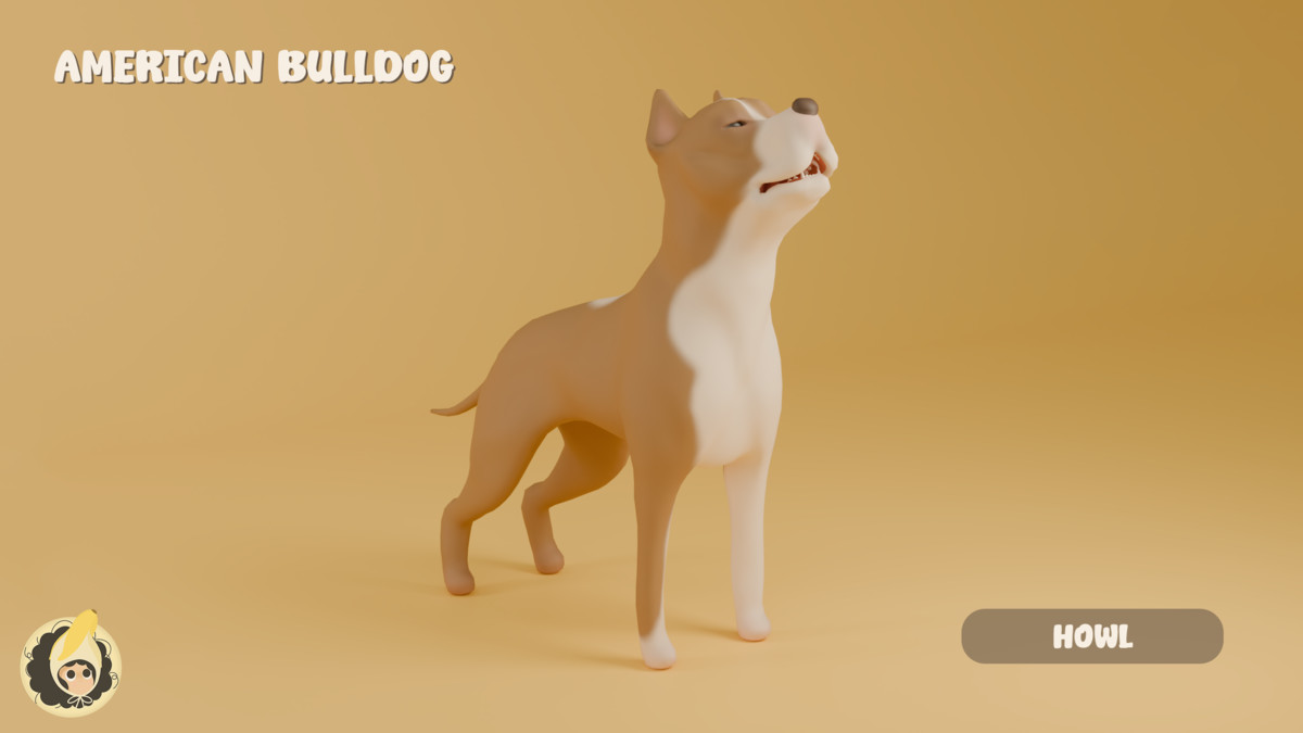 Animated American Bulldog