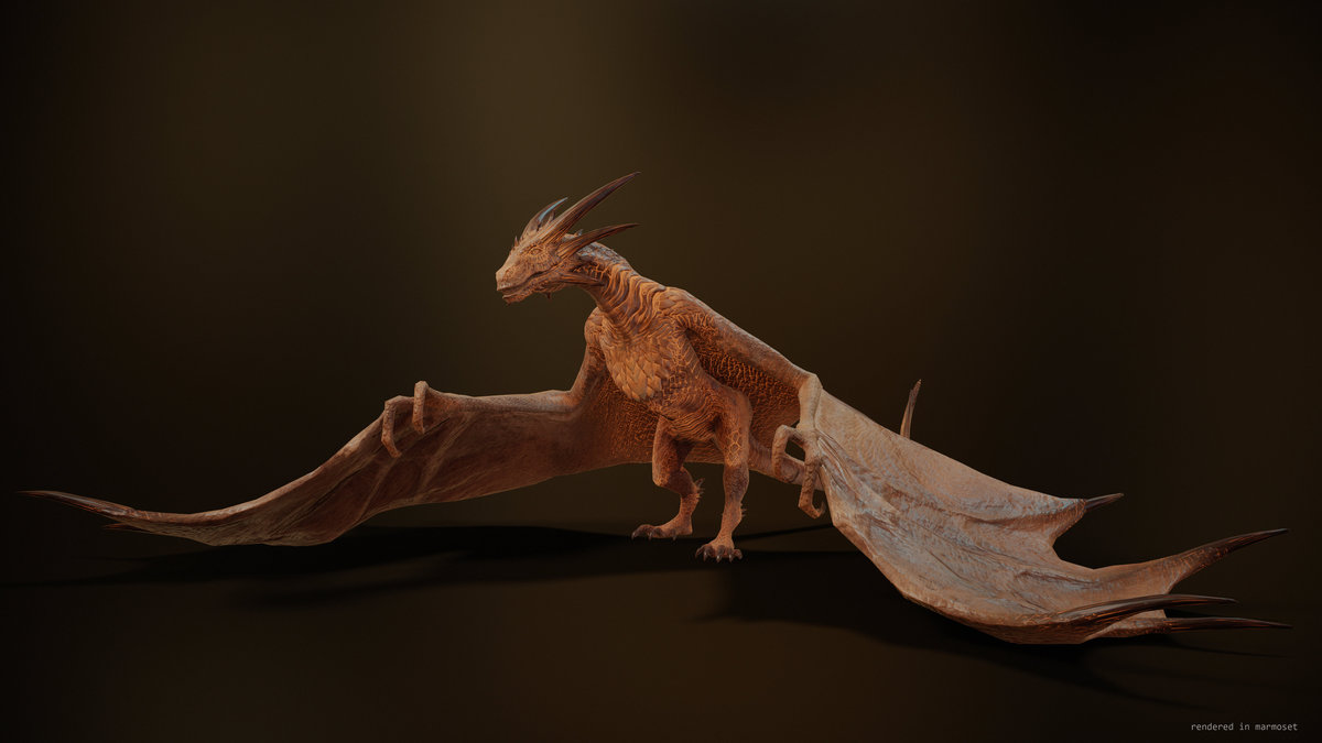 Fire breathing Wyvern