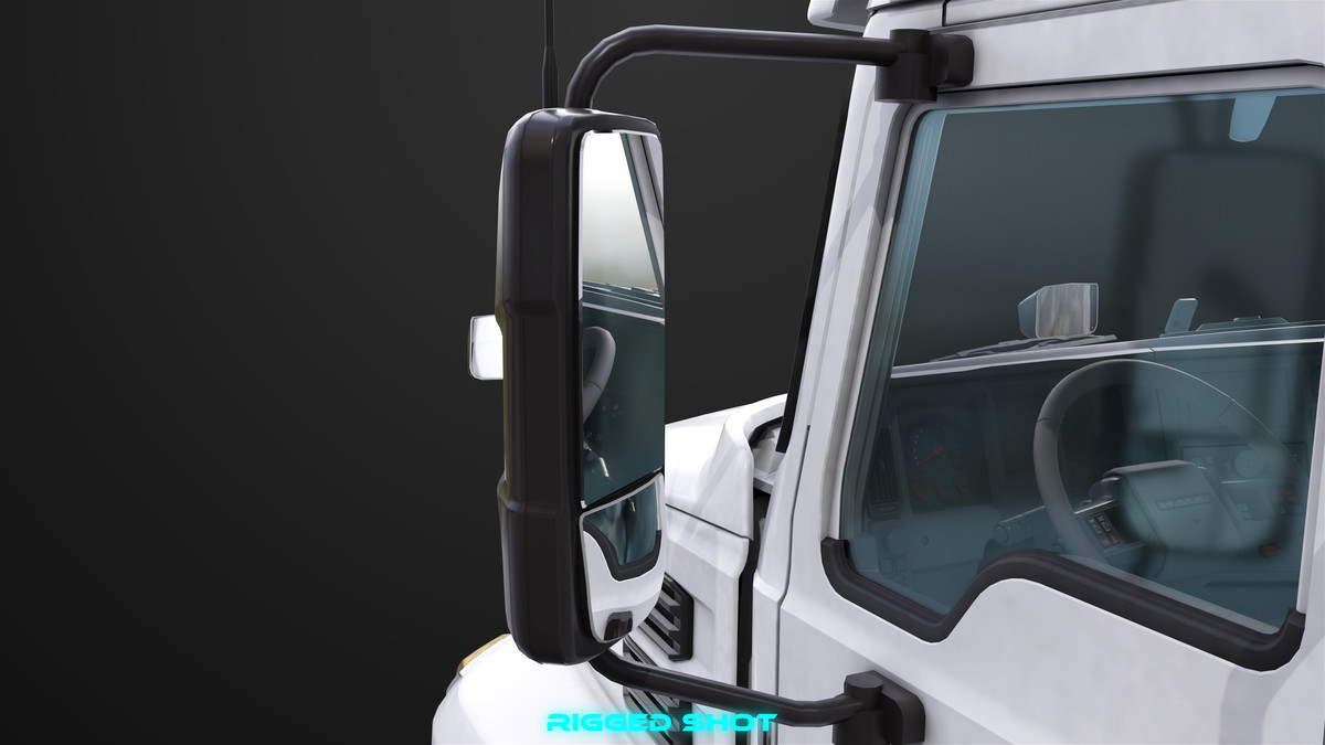 Heavy Truck Chassis 05 White Interior URP HDRP Textures