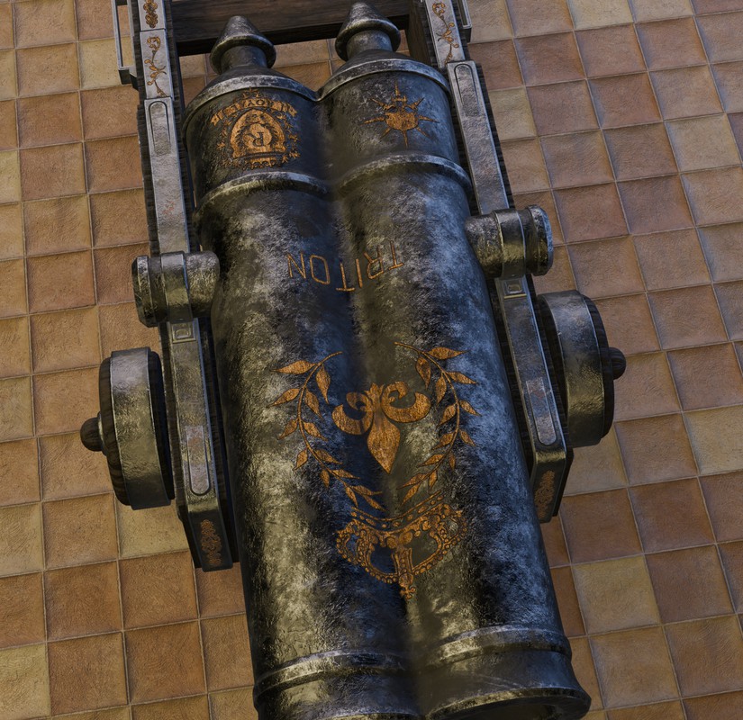 Thunderstrike Double Barrel Ornate Historical Cannon