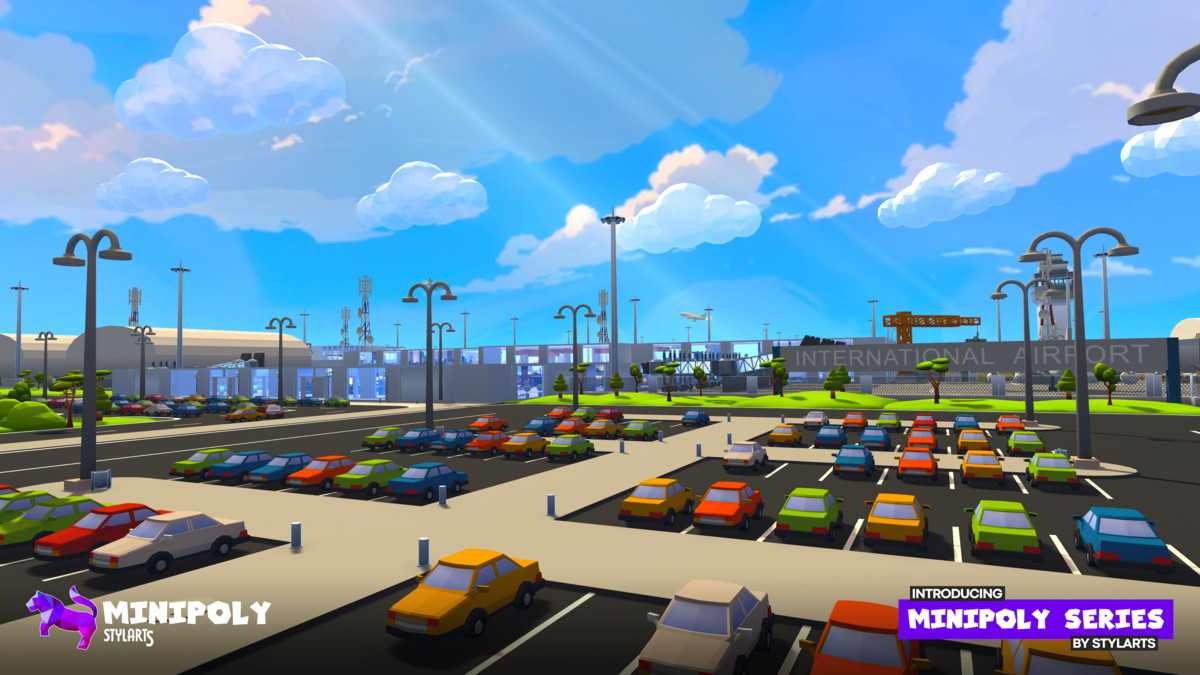 Modular Airport Fatpack - Minipoly Series ( Stylized Lowpoly Environment )