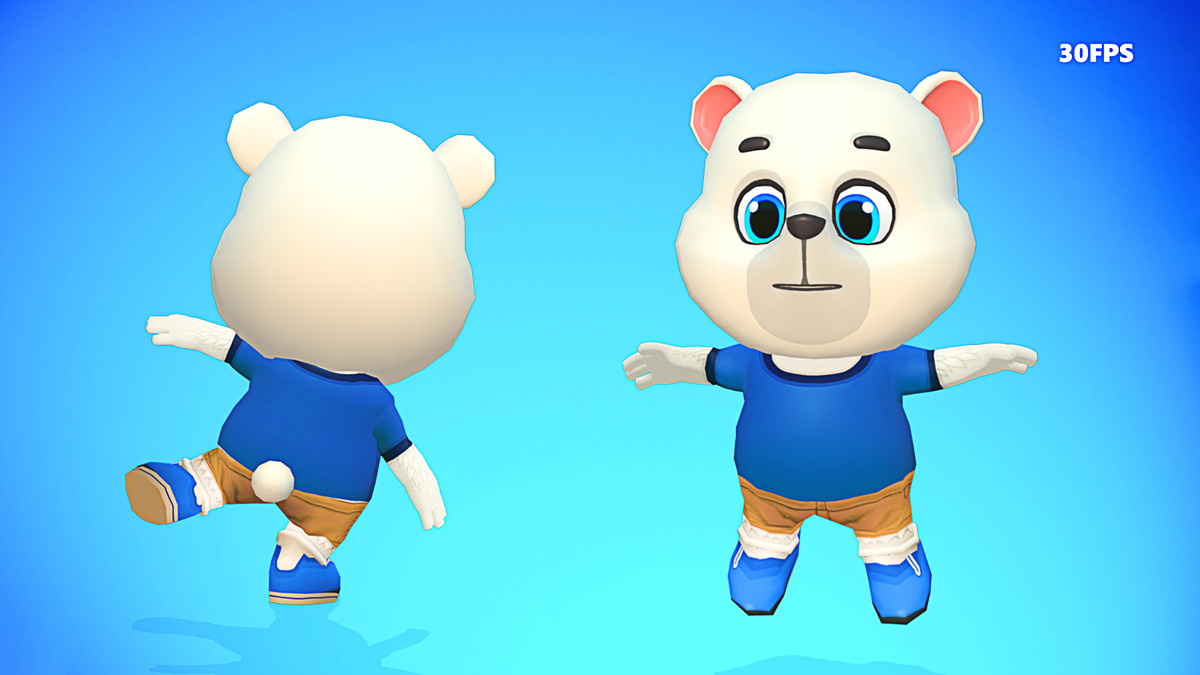 Polar Bear Lowpoly Animated