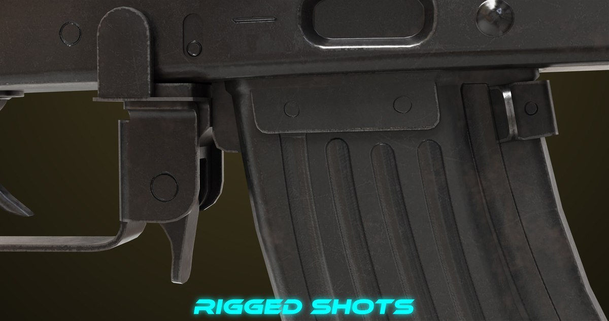 Light Machine Gun 10 Black URP HDRP Textures