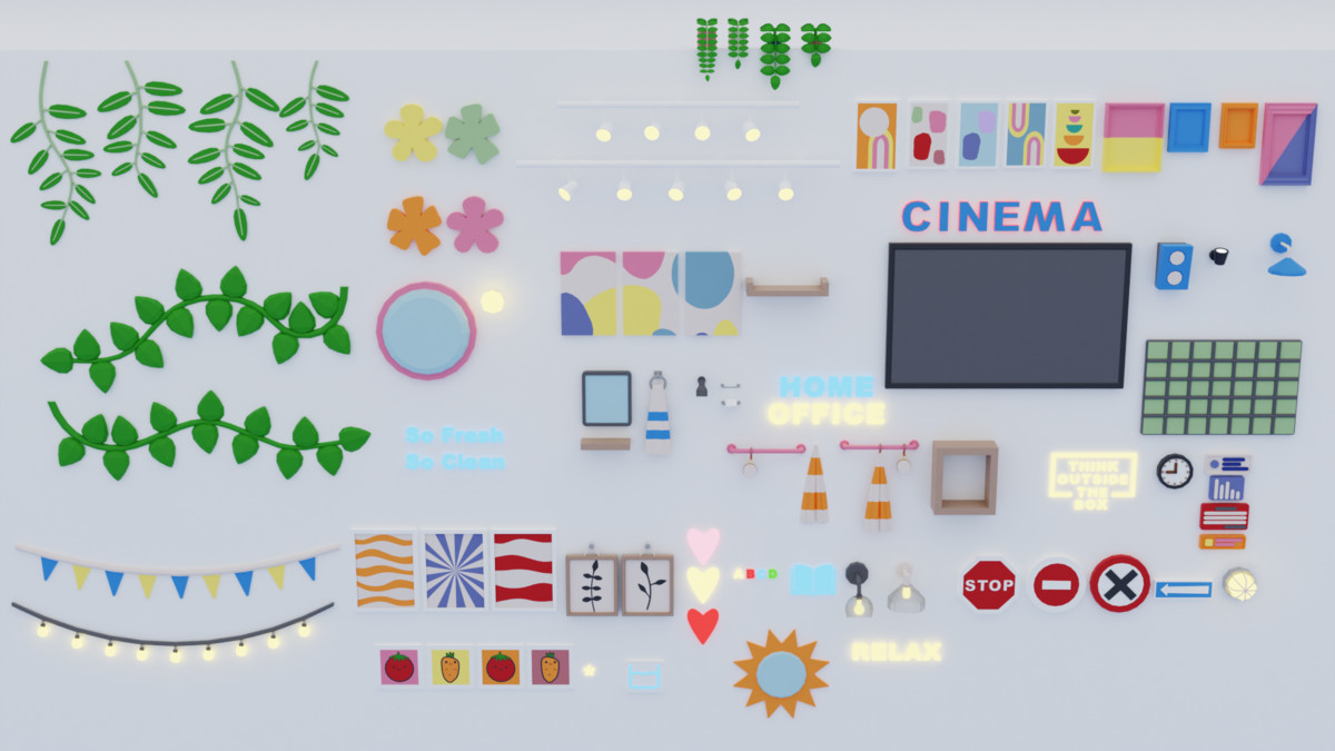 Low Poly Rooms Interiors 3 - Stylized Asset Pack