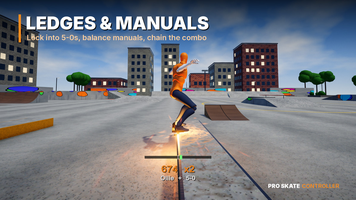 Pro Skate Controller: Physics Skateboarding Kit