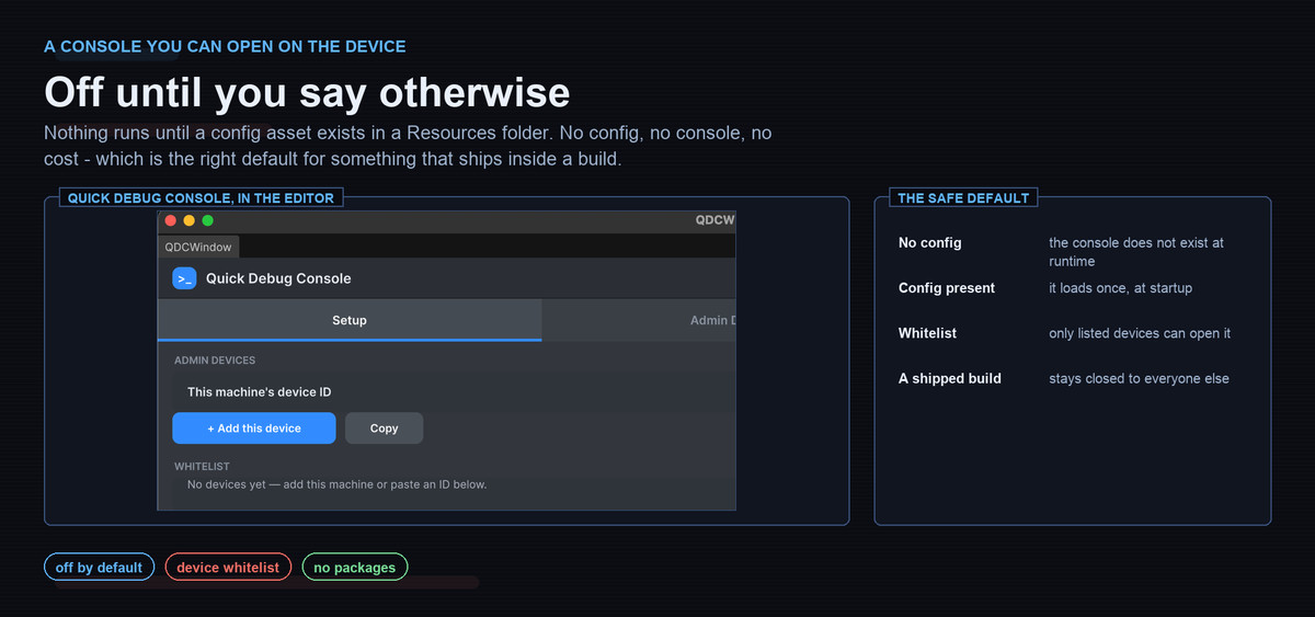 Quick Debug Console