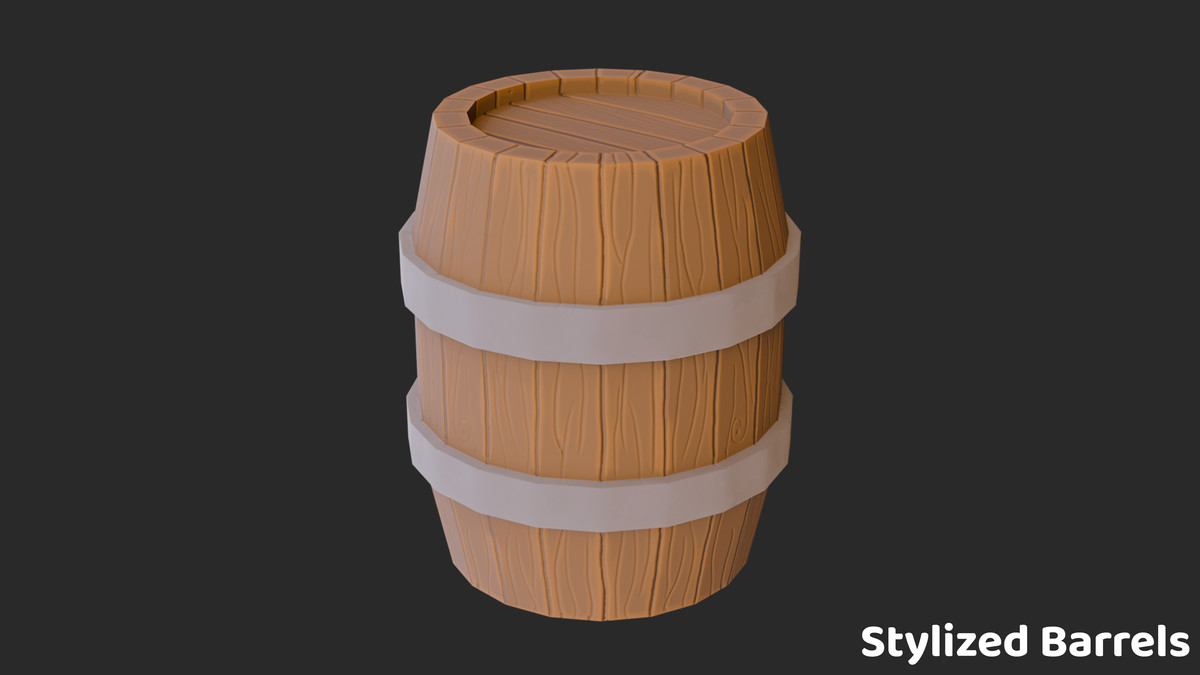 Stylized Barrels - Stylized Asset Pack by Ake