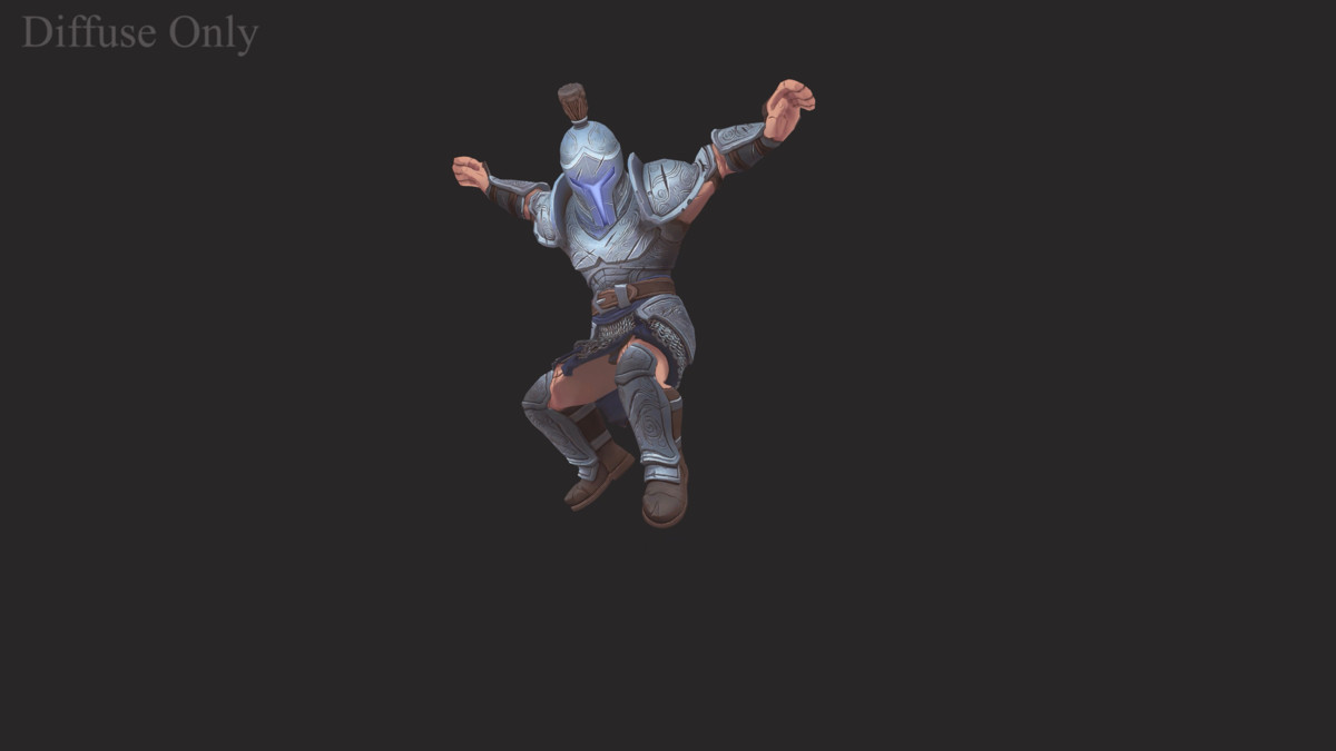 Stylized Silver Warrior - Humanoid Low Poly